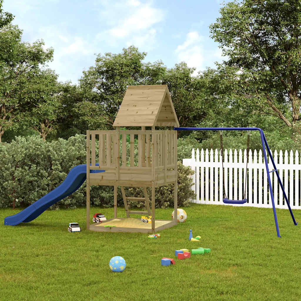 vidaXL Outdoor Playset Impregnated Wood Pine - Brown - 32899