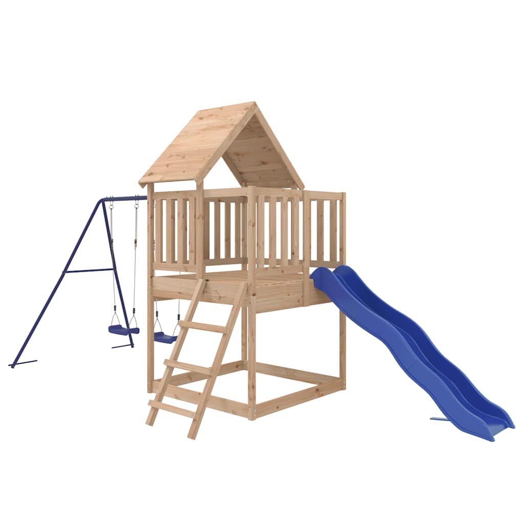 vidaXL Outdoor Playset Solid Wood Pine - Brown - 32908