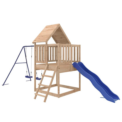 vidaXL Outdoor Playset Solid Wood Pine - Brown - 32908