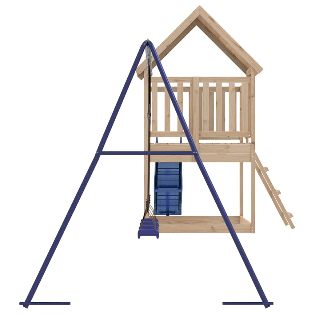 vidaXL Outdoor Playset Solid Wood Pine - Brown - 32908