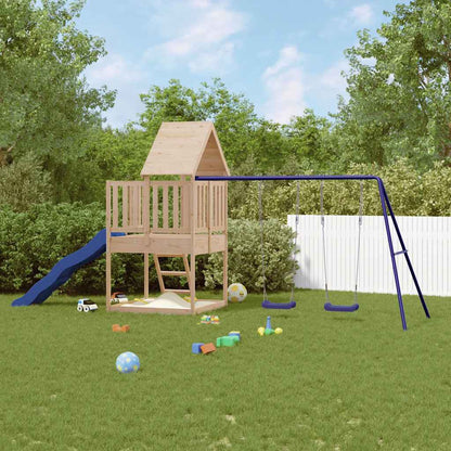 vidaXL Outdoor Playset Solid Wood Pine - Brown - 32908