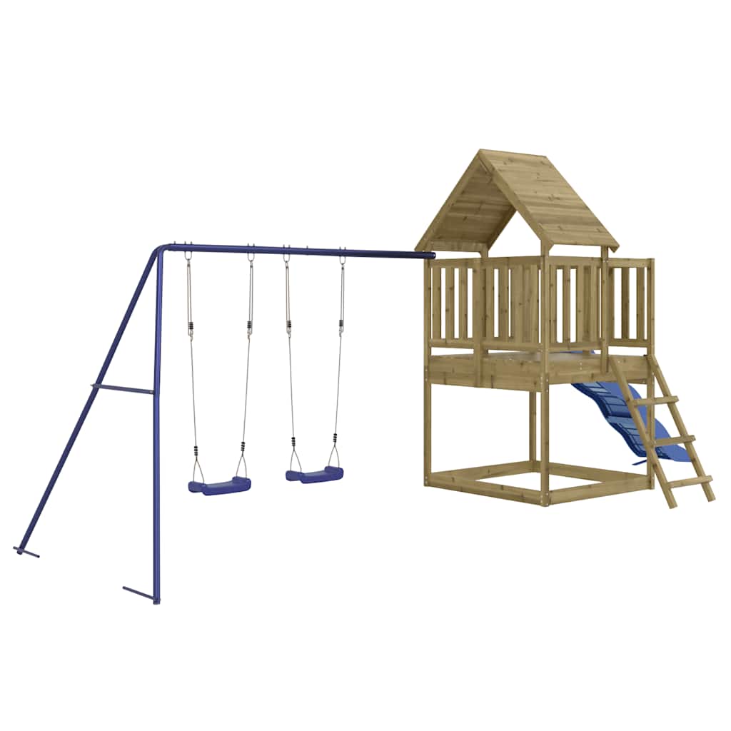 vidaXL Outdoor Playset Impregnated Wood Pine - Brown - 32920