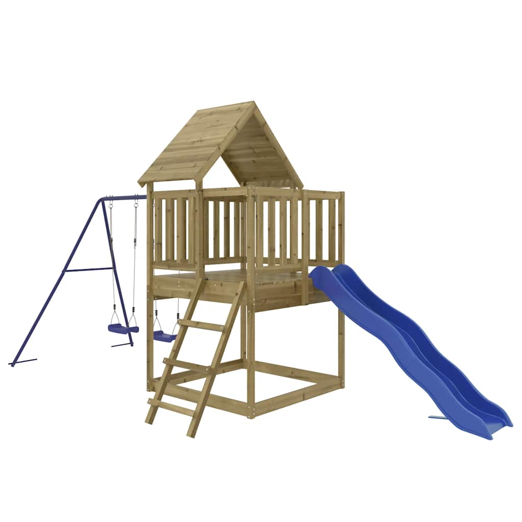 vidaXL Outdoor Playset Impregnated Wood Pine - Brown - 32920