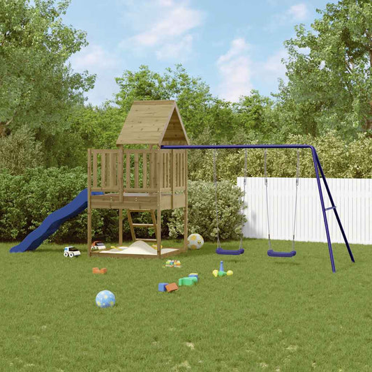vidaXL Outdoor Playset Impregnated Wood Pine - Brown - 32920
