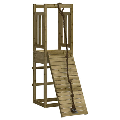 vidaXL Playhouse with Climbing Wall Impregnated Wood Pine - Brown - 32927