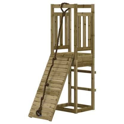 vidaXL Playhouse with Climbing Wall Impregnated Wood Pine - Brown - 32927
