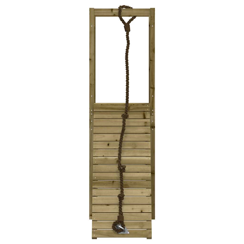 vidaXL Playhouse with Climbing Wall Impregnated Wood Pine - Brown - 32927