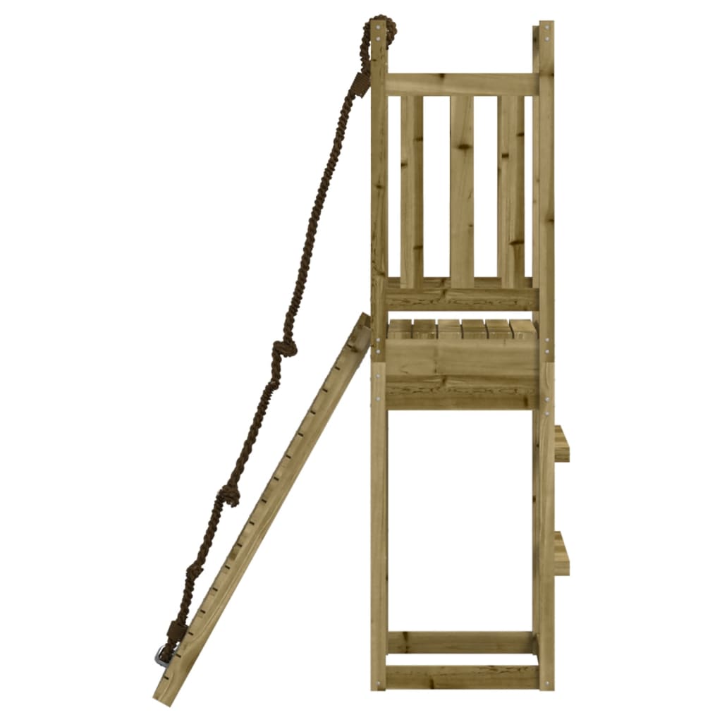 vidaXL Playhouse with Climbing Wall Impregnated Wood Pine - Brown - 32927
