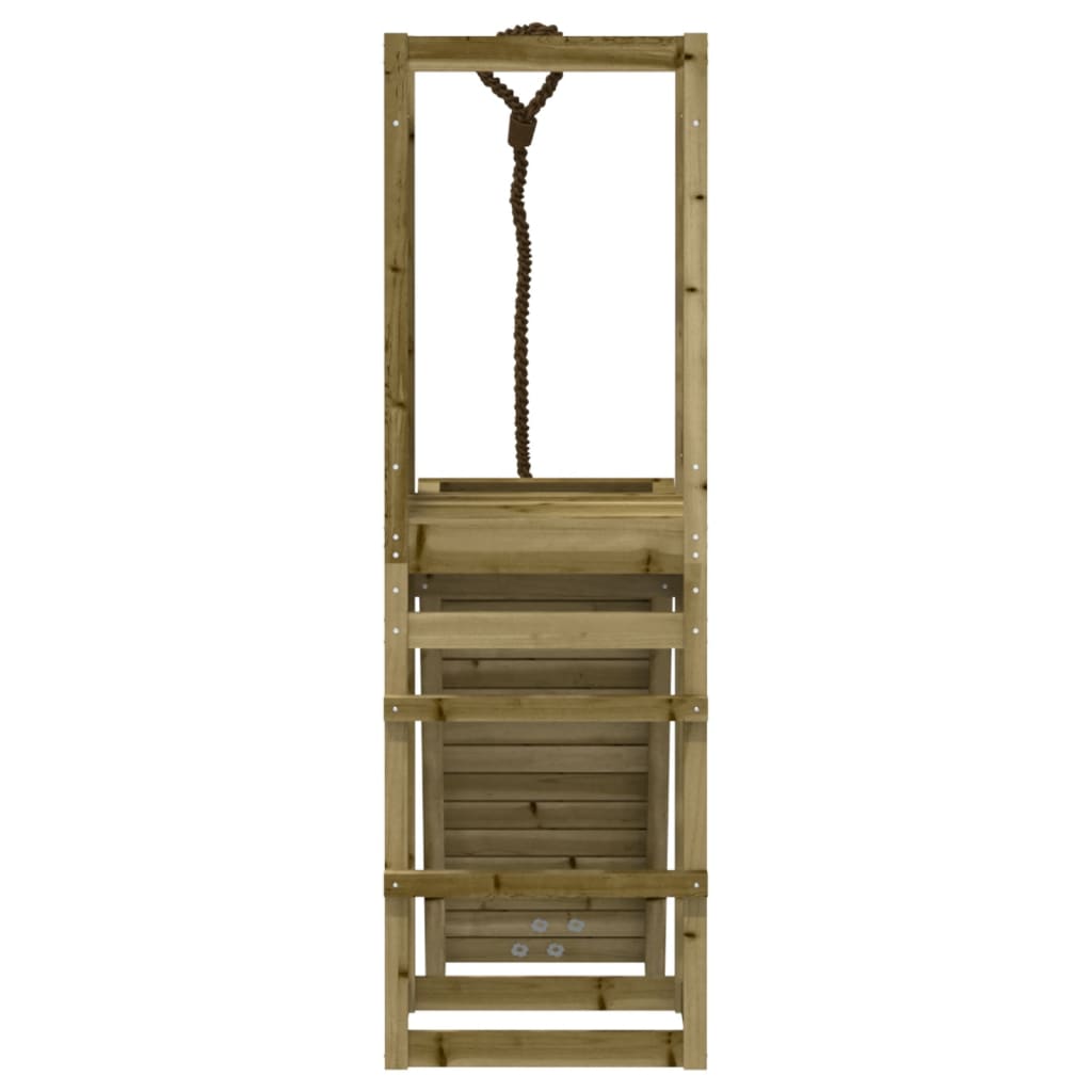 vidaXL Playhouse with Climbing Wall Impregnated Wood Pine - Brown - 32927