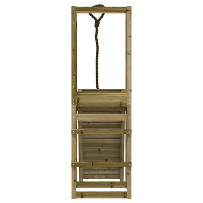 vidaXL Playhouse with Climbing Wall Impregnated Wood Pine - Brown - 32927