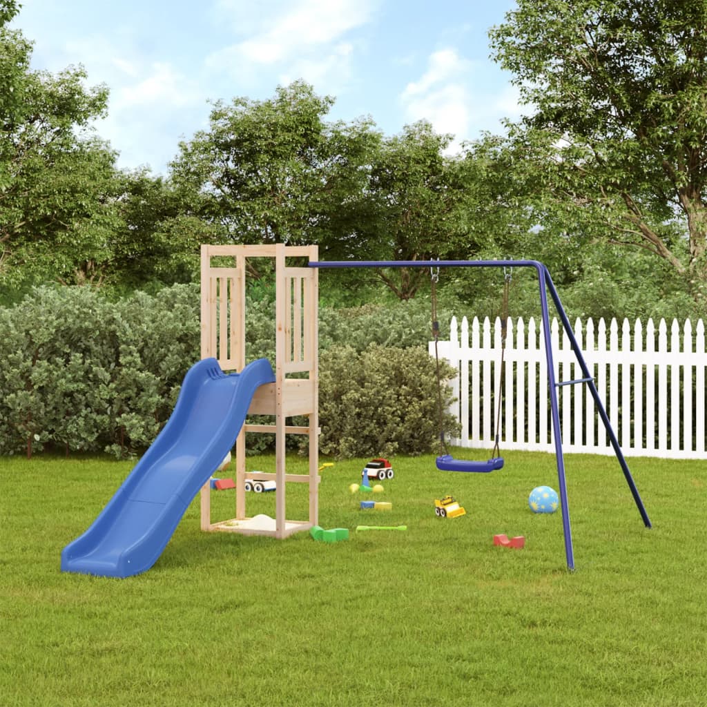 vidaXL Outdoor Playset Solid Wood Pine - Brown - 32946