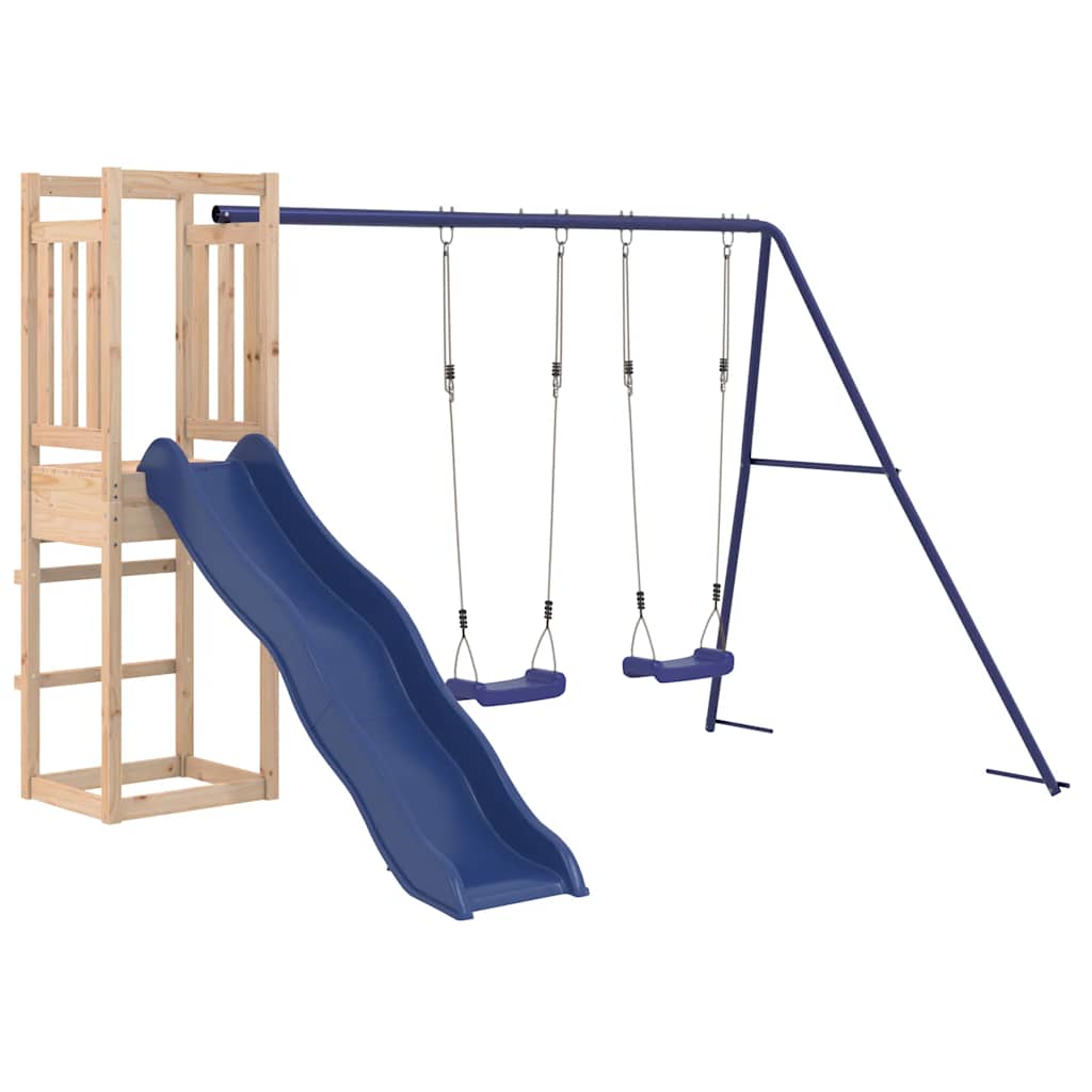 vidaXL Outdoor Playset Solid Wood Pine - Brown - 32953