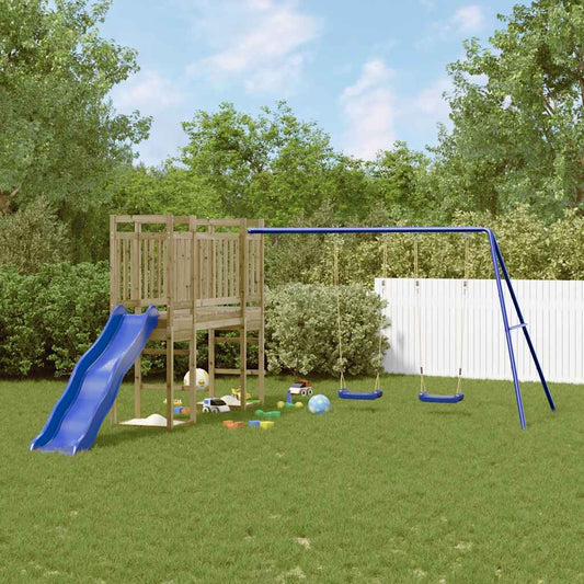 vidaXL Outdoor Playset Impregnated Wood Pine - Brown - 32974