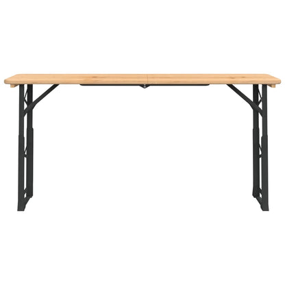 vidaXL Folding Beer Table 170x50x75/105 cm Solid Wood Fir - Brown