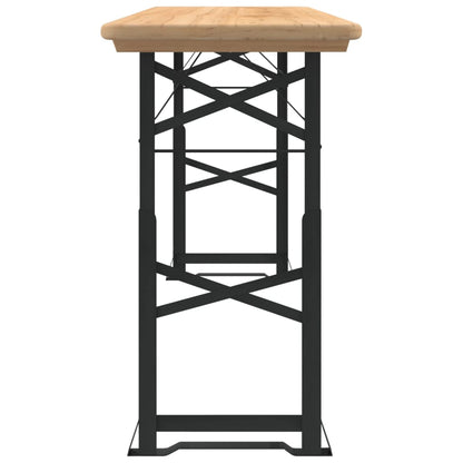 vidaXL Folding Beer Table 170x50x75/105 cm Solid Wood Fir - Brown