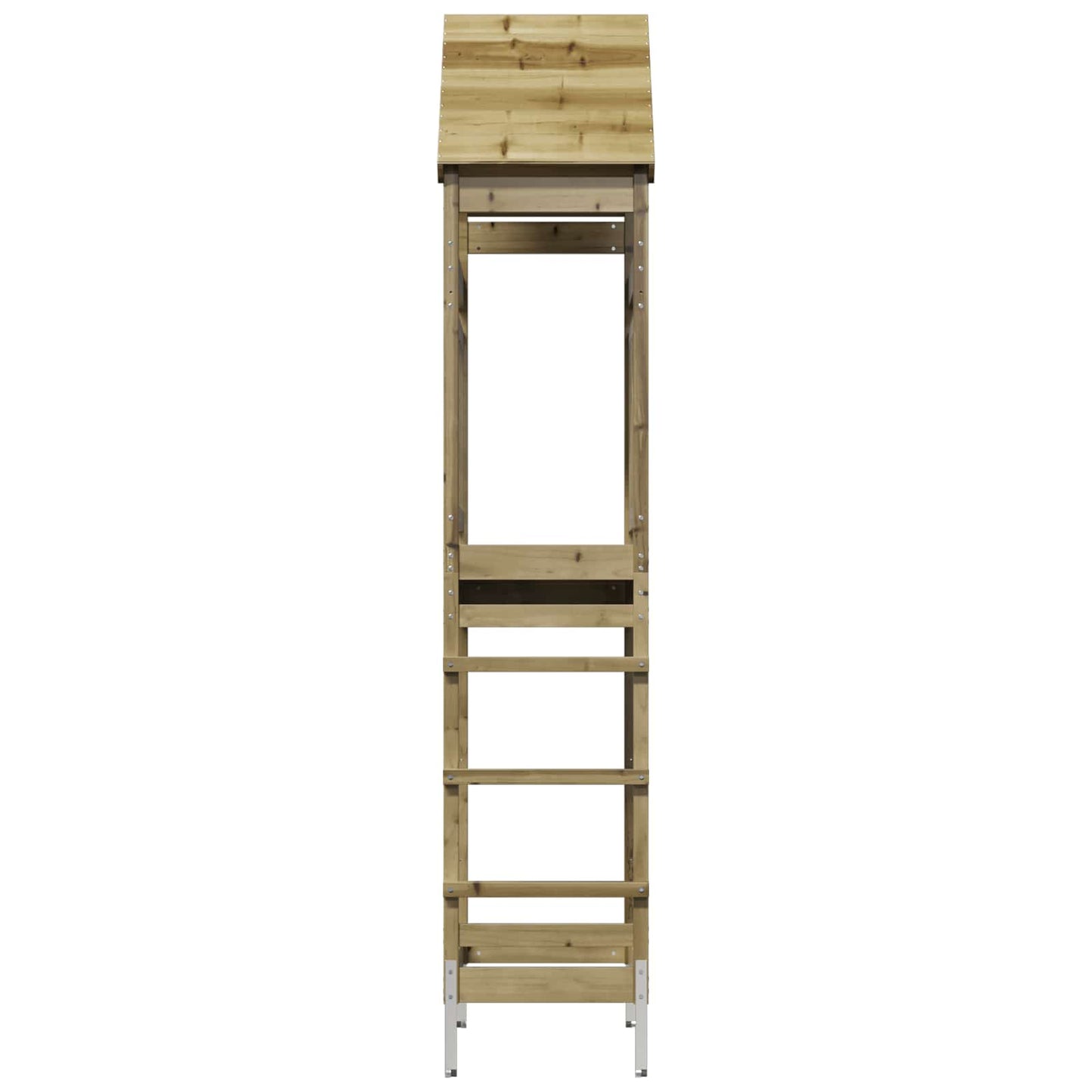 vidaXL Outdoor Play Tower Natural Solid Impregnated Pinewood - Brown - 53 x 85 x 264 cm