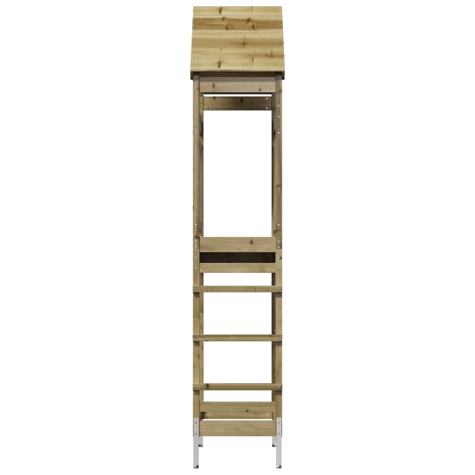 vidaXL Outdoor Play Tower Natural Solid Impregnated Pinewood - Brown - 53 x 85 x 264 cm