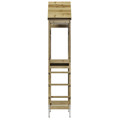 vidaXL Outdoor Play Tower Natural Solid Impregnated Pinewood - Brown - 53 x 85 x 264 cm