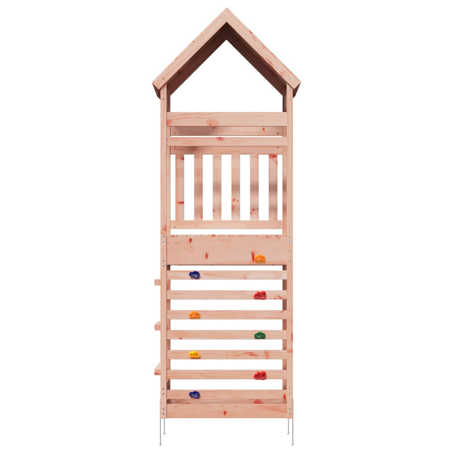 vidaXL Outdoor Play Tower Natural 53 x 85 x 264 cm Solid Douglas Wood - Brown