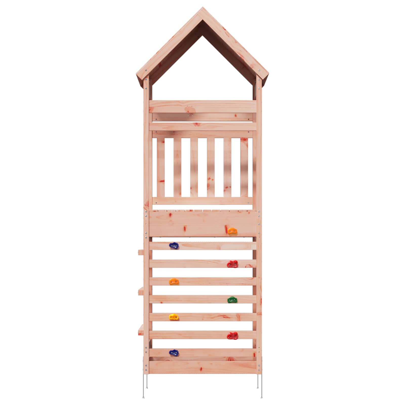 vidaXL Outdoor Play Tower Natural 53 x 85 x 264 cm Solid Douglas Wood - Brown