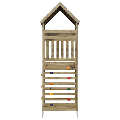vidaXL Outdoor Play Tower Natural Solid Impregnated Pinewood - Brown - 53 x 85 x 264 cm - 34572