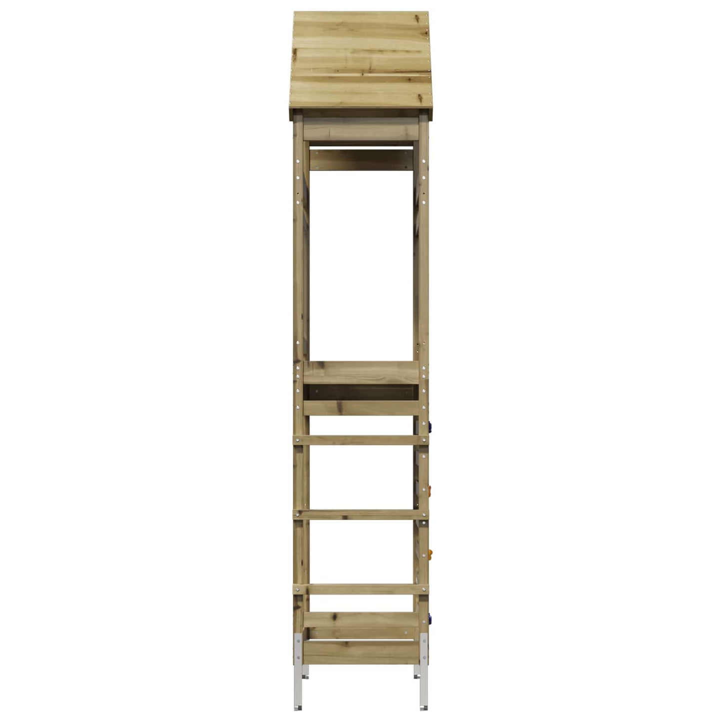 vidaXL Outdoor Play Tower Natural Solid Impregnated Pinewood - Brown - 53 x 85 x 264 cm - 34572