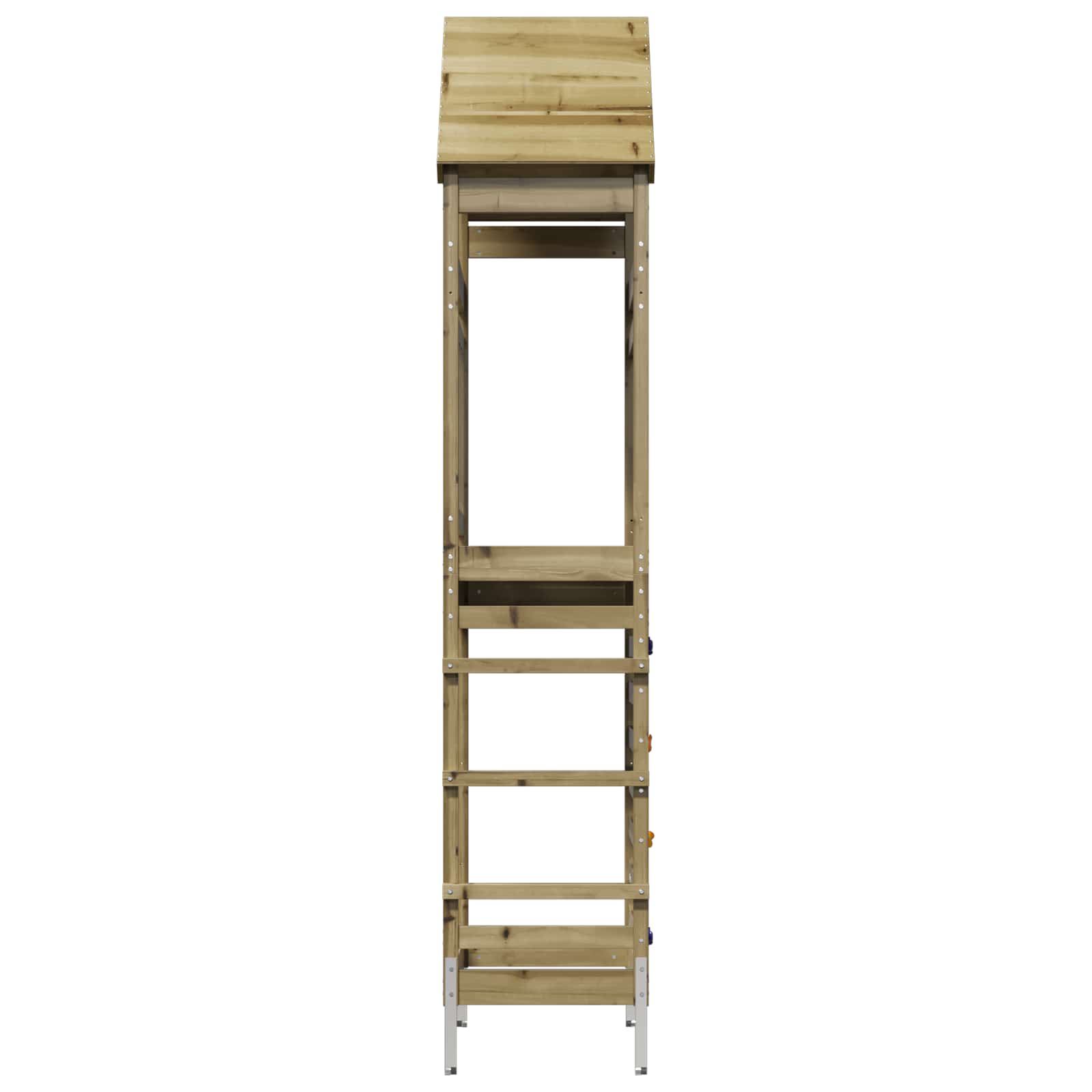 vidaXL Outdoor Play Tower Natural Solid Impregnated Pinewood - Brown - 53 x 85 x 264 cm - 34572