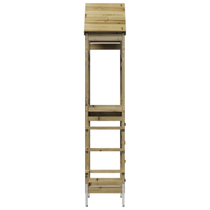 vidaXL Outdoor Play Tower Natural Solid Impregnated Pinewood - Brown - 53 x 85 x 264 cm - 34572