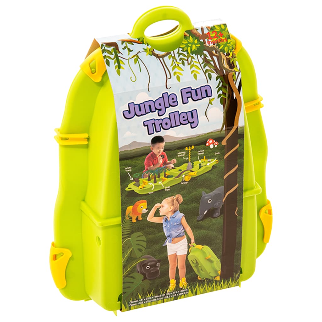 vidaXL Water Fun Trolley Jungle 51x21.5x66.5 cm Polypropylene - Green