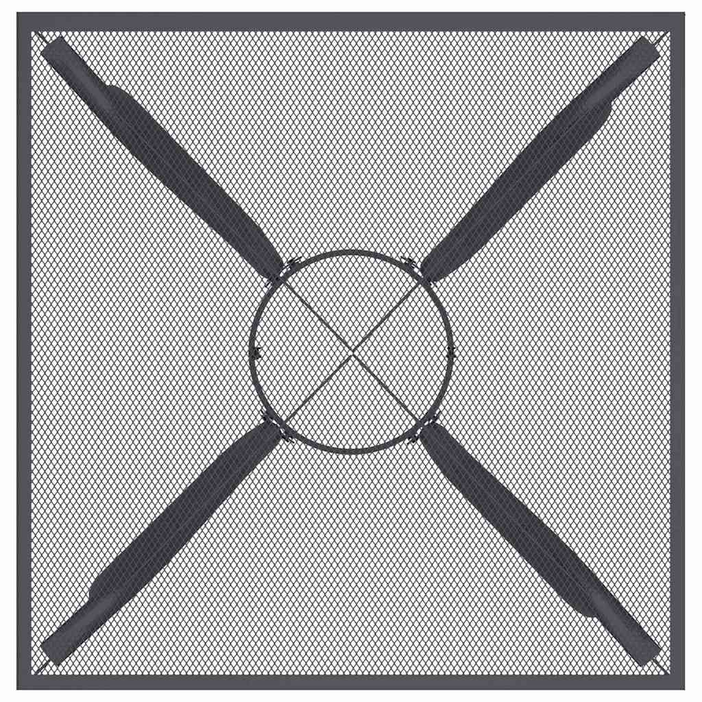 vidaXL Garden Table Anthracite 50x50x72 cm Steel Mesh