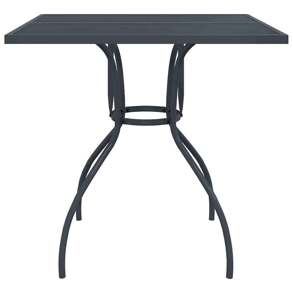 vidaXL Garden Table Anthracite 80x80x72.5 cm Steel Mesh