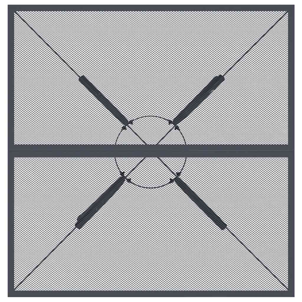 vidaXL Garden Table Anthracite 80x80x72.5 cm Steel Mesh