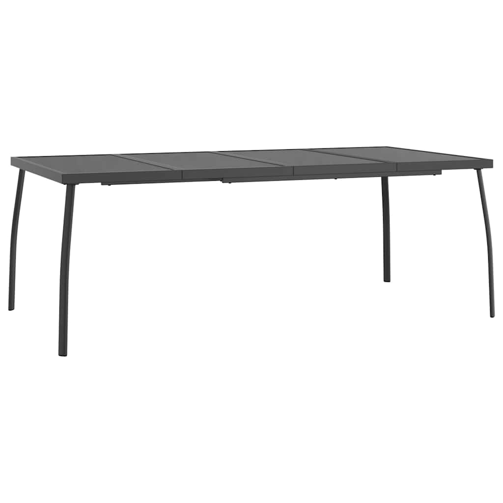 vidaXL Garden Table Anthracite 200x100x72 cm Steel Mesh