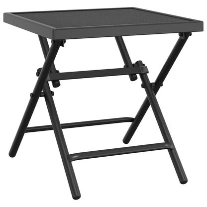vidaXL Folding Garden Table Anthracite 38x38x38 cm Steel Mesh