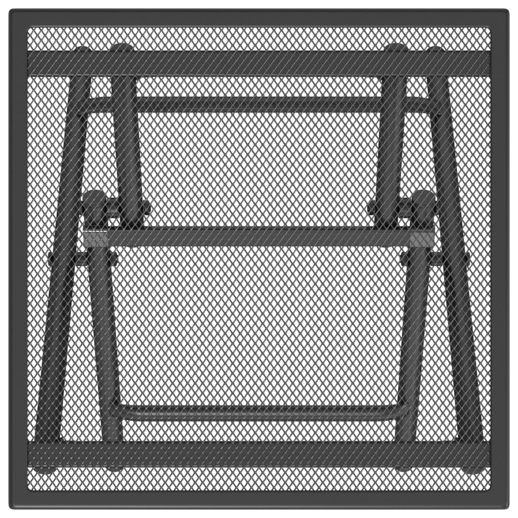 vidaXL Folding Garden Table Anthracite 38x38x38 cm Steel Mesh