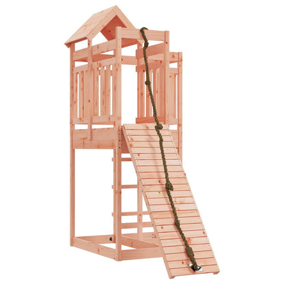 vidaXL Playhouse with Climbing Wall Solid Wood Douglas - Brown - 32978