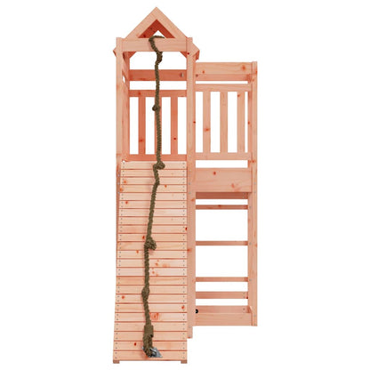 vidaXL Playhouse with Climbing Wall Solid Wood Douglas - Brown - 32978