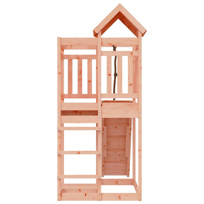 vidaXL Playhouse with Climbing Wall Solid Wood Douglas - Brown - 32978