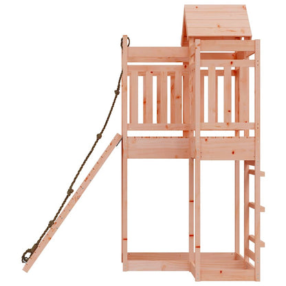 vidaXL Playhouse with Climbing Wall Solid Wood Douglas - Brown - 32978