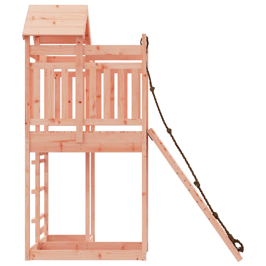 vidaXL Playhouse with Climbing Wall Solid Wood Douglas - Brown - 32978