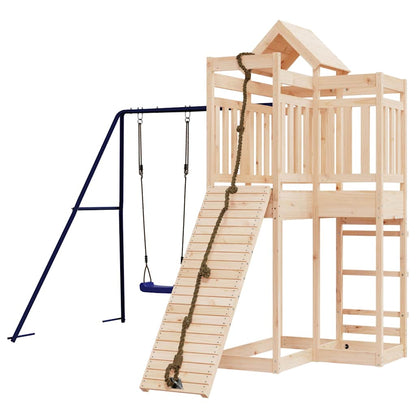 vidaXL Outdoor Playset Solid Wood Pine - Brown - 32990