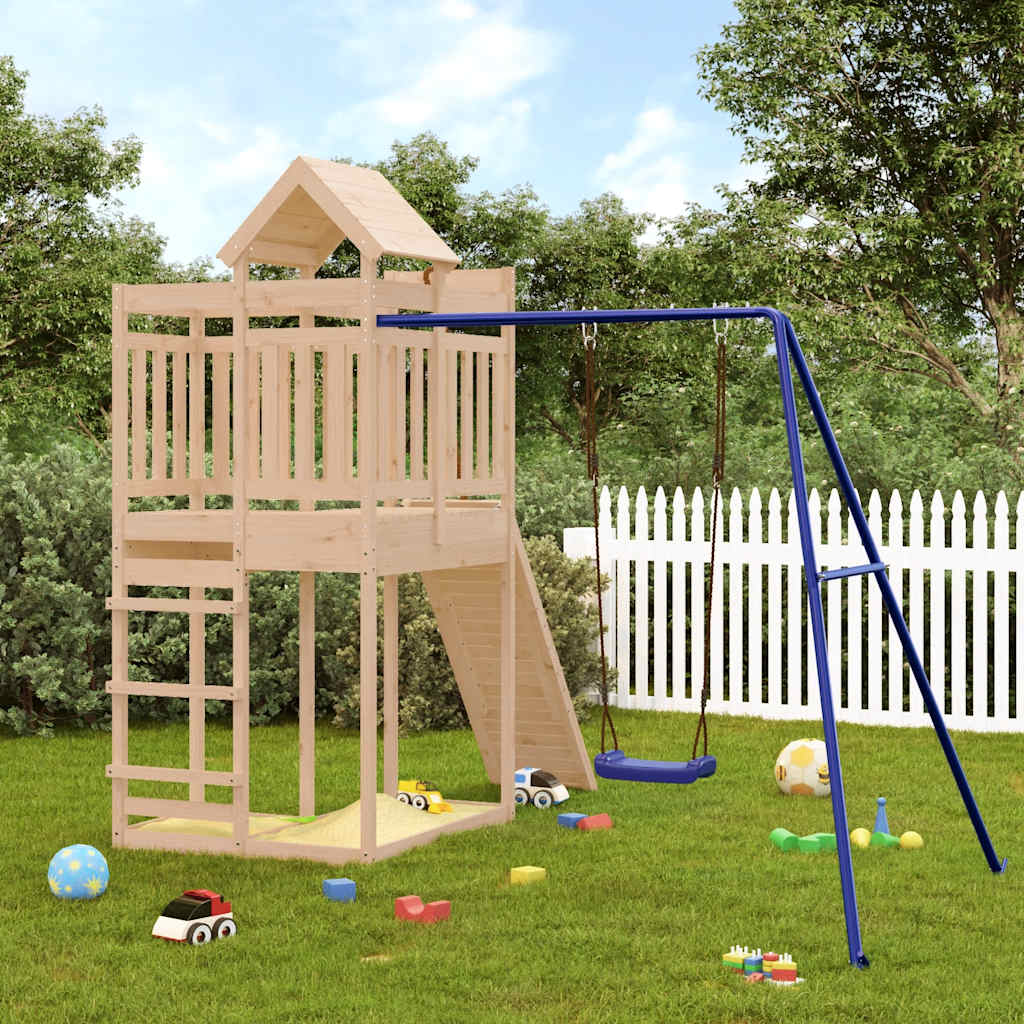 vidaXL Outdoor Playset Solid Wood Pine - Brown - 32990