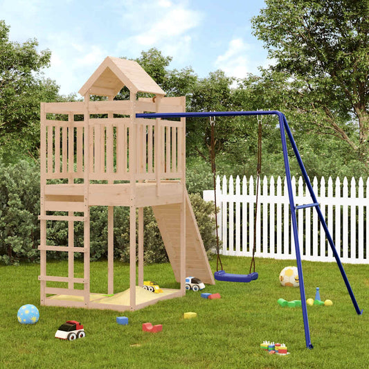 vidaXL Outdoor Playset Solid Wood Pine - Brown - 32990