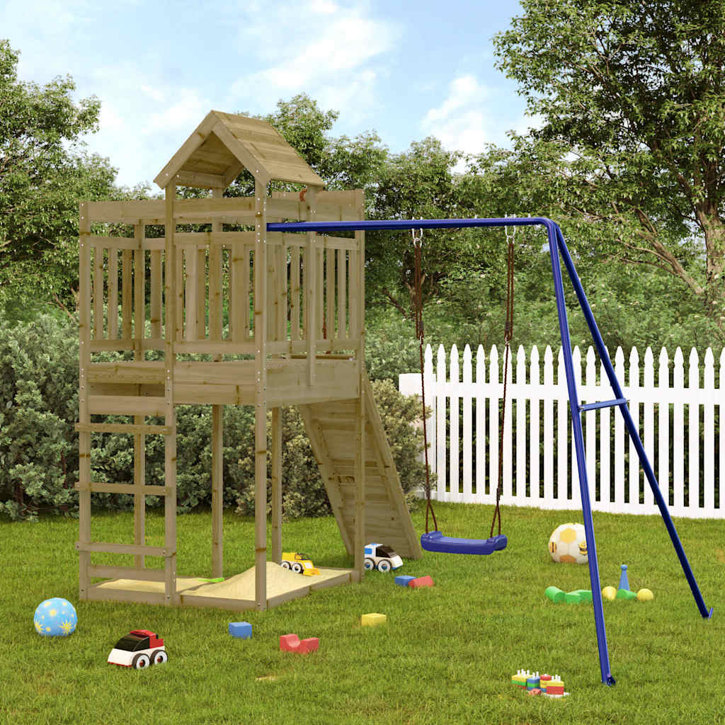 vidaXL Outdoor Playset Impregnated Wood Pine - Brown - 33002