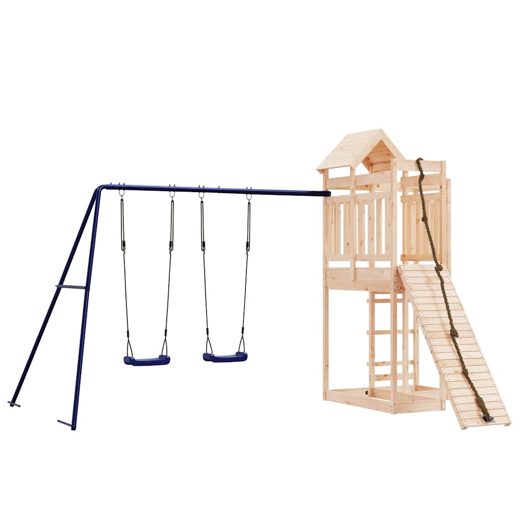 vidaXL Outdoor Playset Solid Wood Pine - Brown - 33004