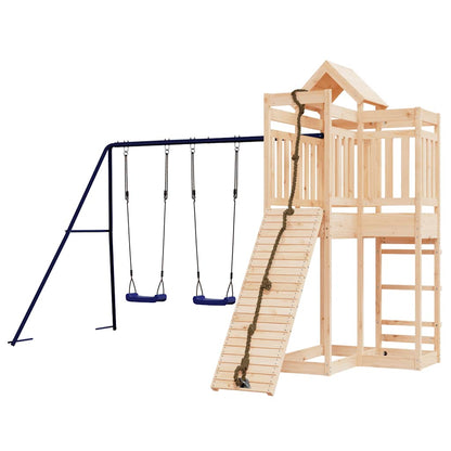 vidaXL Outdoor Playset Solid Wood Pine - Brown - 33004