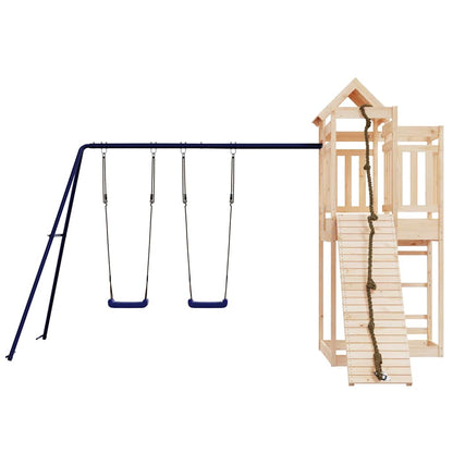 vidaXL Outdoor Playset Solid Wood Pine - Brown - 33004