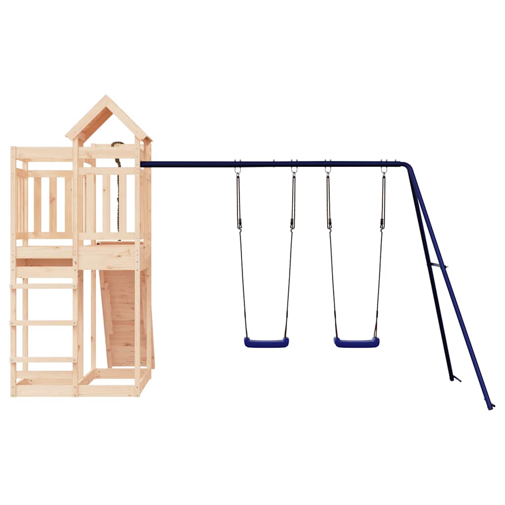 vidaXL Outdoor Playset Solid Wood Pine - Brown - 33004
