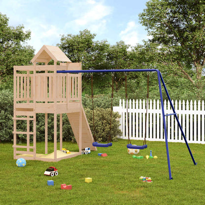 vidaXL Outdoor Playset Solid Wood Pine - Brown - 33004
