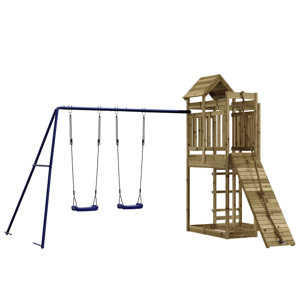 vidaXL Outdoor Playset Impregnated Wood Pine - Brown - 33006
